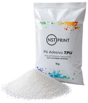 Embalagem de pó adesivo TPU premium NST Print com grãos à mostra