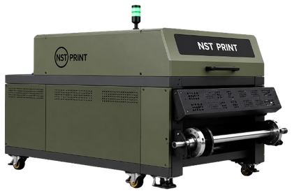 Forno de cura NST Print em verde-oliva com sinalizador de status